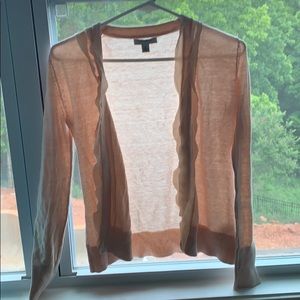 light pink ruffle banana republic sweater